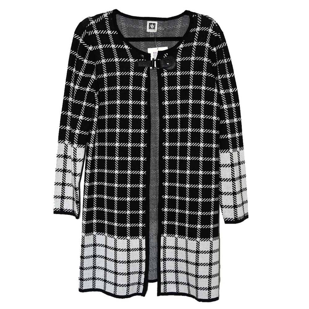 Black/Ivory Anne Klein 3/4 Length Cardigan!